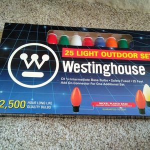 Vintage Xmas Outdoor 25 Light Set Multicolor-NIB